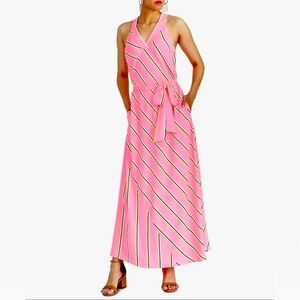 RACHEL Rachel Roy April Maxi Dress, Pink Combo, Size M, EUC